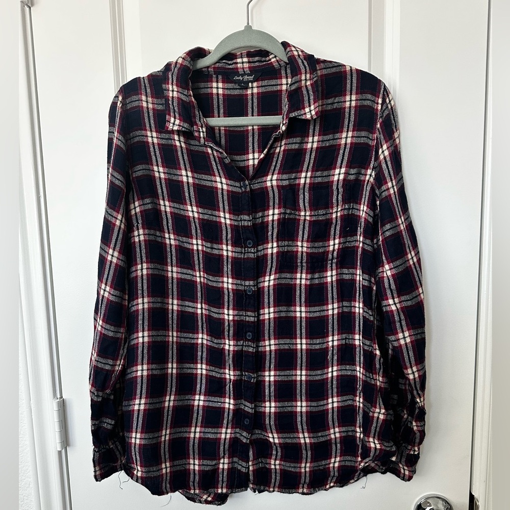 Luck Brand Plaid Button-Up Shirt
